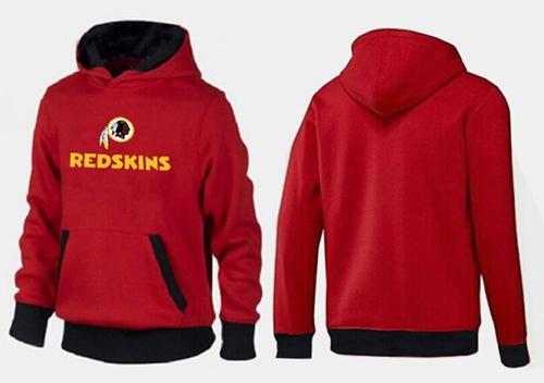 NFL Men's Nike Washington Redskins Authentic Logo Pullover Hoodie - Red/Black